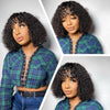 2 Perruques à Franges Cheveux Brésiliens Bouclés 1 Perruque Pixie Gratuite - SHINE HAIR