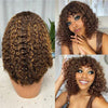 2 Perruques à Franges Cheveux Brésiliens Bouclés 1 Perruque Pixie Gratuite - SHINE HAIR