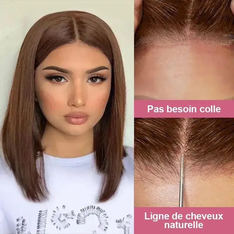 2 Perruques Deal Glueless Brun Chocolat Perruques Sans Colle Mélange Promotionnel Cheveux Humain - SHINE HAIR