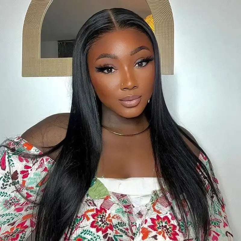 7X5 Glueless Wig Upgraded Bleached Knots Wear Go Human Hair Straight