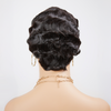 𝐏𝐫𝐞̂𝐭 𝐞𝐧 𝟐𝟒𝐡⚡Perruque Léger Résistante Glueless Noir Perruque Coupe Pixie Eau Ondulée