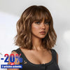 Chic Glueless Couleur Highlight Bob Coupé Net Perruque Avec Frange Cheveux Humains