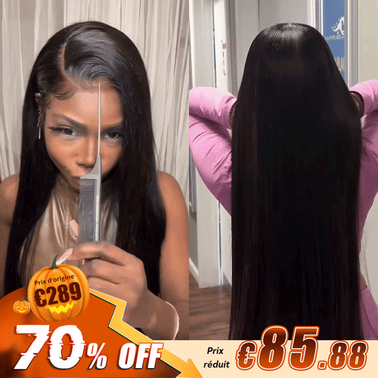 Épais Glueless Nœuds Blanchis Wear Go Lisse 4x4 13x4 Perruque Sans Colle