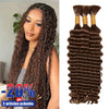 Couleur Brun Chocolat Extensions De Cheveux Humains Bouclés Profonds Pour Tressage Bohème
