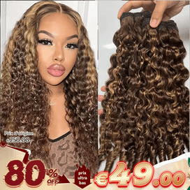 Extensions De Cheveux Boucles Birmans Couleur Highlight 100% Naturels Tissage Brut Non Traité