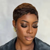 Perruque Full Lace Pixie 100% Cheveux Humains Frange Effilée Naturelle