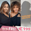1+1+𝑭𝒓𝒆𝒆💥Glueless Chic Sans Effort Highlight Bob Perruque Cheveux Humains