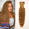Couleur Blond Miel 27# Extensions De Cheveux Humains Bouclés Profonds Pour Tressage Bohème