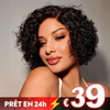 𝐏𝐫𝐞̂𝐭 𝐞𝐧 𝟐𝟒𝐡⚡Tendances Courte Bob Perruque 13x4 Dentelle Bouclé Cheveux Humains