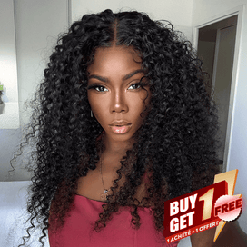 𝑩𝒖𝒚 1 𝑮𝒆𝒕 1 𝑭𝒓𝒆𝒆💥Volumineuse Glueless Bonnet Réglable 7x5 Sans Colle Deep Curly 280 Densité