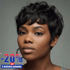 Élégance Style Boss Coupe Pixie Bob Water Wave Glueless Facile à Coiffer