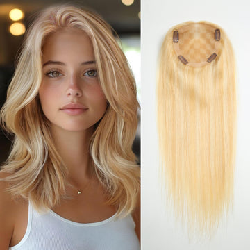 27/613 Complément capillaire Dentelle 5x5 Top Piece Balayage  Coupe Dégradée Fluide (Non Perruque)