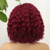 Dentelle Invisible Volume Naturel 4x4 Dentelle Partie Latérale Bob Perruque Bouclé 250% Densité