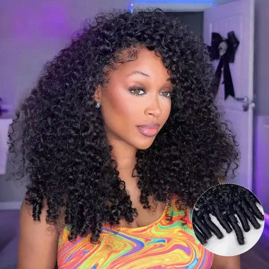 🔥Tendances Populaires Bouclée Birmane Rebondissant 13x4 Dentelle Perruque 300% Densité
