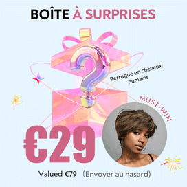 €29 Boîte Mystère 100% Perruque Pixie Courte Cheveux Humains Valued €29-€79