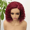 Dentelle Invisible Volume Naturel 4x4 Dentelle Partie Latérale Bob Perruque Bouclé 250% Densité