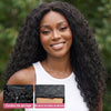 🔥4 In 1 Half Wig Water Wave Demi-Perruque À Cordon Serrage Flexi-Fit