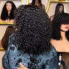 Bob Kinky Curly 300% Densité Avec Frange Perruque Glueless 100% Cheveux Humains