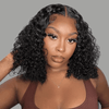 𝓑𝓾𝔂 𝟏 𝓖𝓮𝓽 𝟏𝟏💗Perruque 2x6 Dentelle 250% Densité Ombre Brune Lisse Bob+Noir Bouclée