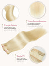 9 Pièces Extensions De Cheveux à Clipser Blond 613 En Cheveux Naturels 125 g