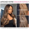 Perruque 13x4 Sans Colle Dégradé Ombré Brun et Mèches Blondes Densité 250% Wear & Go Glueless