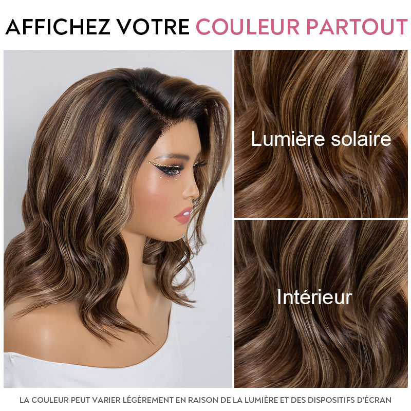 7x5 5X5 Glueless Chocolate Brown Bob Wig Glueless Wear Go Straight
