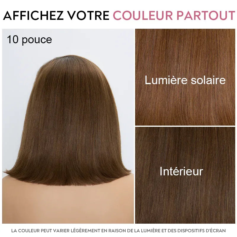 Tirez Et Partez Glueless Pre-tout Couleur Blonde Highlight Bob 13x4 Perruque Sans Colle Lisse