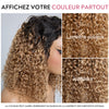 𝐏𝐫𝐞̂𝐭 𝐞𝐧 𝟐𝟒𝐡⚡12 Pouces 5x5 Glueless Perruque Sans Colle Kinky Curly Blonde Avec Racines Foncées