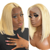 Bob Blonde Wig 13x4 Lace Frontal Human Hair 200% Density