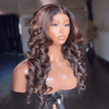 13x4 Glueless Adapté Aux Débutants Marron Highlight Perruque Sans Colle Body Wave