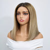 Glueless Pré-épilé Couleur Mèches Blondes Ombré 5x5 Bob Perruque Sans Colle Lisse