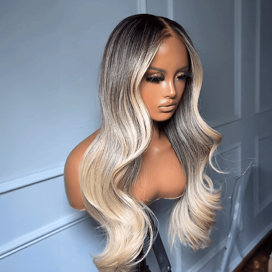 Glueless Balayage Nœuds Pré-blanchis 5x5 Perruque Sans Colle Body Wave