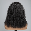 4 In 1 Half Wig Deep Curly/Yaki straight Demi-Perruqu À Cordon Serrage Flexi-Fit 250% Densité