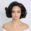 Élégant Et Stylé Perruque Bouclé à la Main 12" Bob 5x5 HD Lace Sans Colle Cheveux Courts Arrivant Aux Épaule