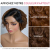 4x4 Légèrement Ondulé Raie Sur Le Côté Glueless Sans Colle Perruque Short Bob Wavy