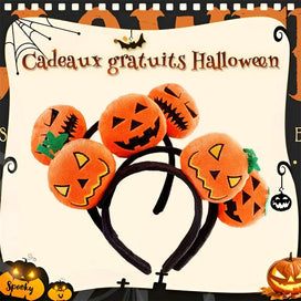 𝓗𝓪𝓵𝓵𝓸𝔀𝓮𝓮𝓷🎃𝐅𝐫𝐞𝐞 Bandeaux En Forme Citrouille Orange (Gratuit à l'achat d'une perruque)