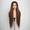 Séparation Libre Glueless Couleur Ombre Brun 13x4 Perruque Sans Colle Lisse 250% Densité