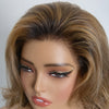 Lace Front 13x4 Carré Dégradé Volumineux Avec Mèches Blondes Highlight Bob 250% Densité Glueless Perruque