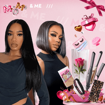 𝓑𝓾𝔂 𝟏 𝓖𝓮𝓽 𝟏𝟏💗Glueless 4x4 Perruque Sans Colle Lisse Style Long + Bob (9 cadeaux gratuits pour la fête mères)