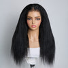 🔥𝘿𝙀𝙍𝙉𝙄𝙀̀𝙍𝙀 𝙐𝙉𝙄𝙏𝙀́ Perruque 13x4 Kinky Straight HD Lace Noir Naturel 20" Finitions Dégradées & Effilées