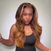 Glueless Luxe Nœuds Invisibles Couche 4x4 Couleur Highlight Perruque Sans Colle Body Wave