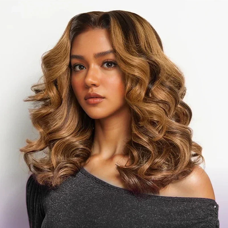 7x5 5X5 Glueless Chocolate Brown Bob Wig Glueless Wear Go Straight