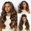 Glueless Sans Nœud Couleur Brun Ombré 13x4 Wear Go Perruque Sans Colle Loose Wave