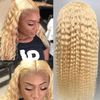 🔥𝟔𝟐% 𝐎𝐅𝐅 Perruque 13x6 Frontale Dentelle Couleur #613 Blonde Curly Wave Bouclé