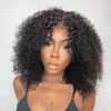𝓑𝓾𝔂 𝟏 𝓖𝓮𝓽 𝟏𝟏💗Perruque 12" Glueless Kinky Curly 4x4+10" Glueless Bob Perruque Avec Franges 250% Densité