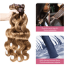 Extensions Couleur 4-27 Higlight Balayage Tissage Cheveux Brésilien Body Wave