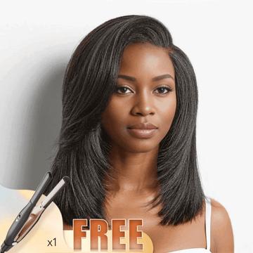 𝐋𝐚𝐬𝐭 𝟐 Texture Naturelle Glueless Couche Yaki Lisse Wear Go Bob 9x6 Perruque Sans Colle