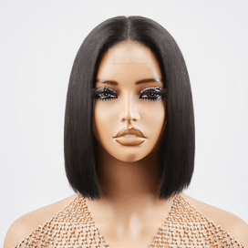 Coupe Émoussée Soyeux Lisse Partie Profonde 2x6 Dentelle Perruque