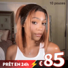 𝐏𝐫𝐞̂𝐭 𝐞𝐧 𝟐𝟒𝐡⚡Glueless Gingembre Ombre Coupe Émoussée Lisse Bob 9x6 Perruque Sans Colle