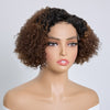 5x5 Glueless Volume de la Racine aux Pointes Bob Court Bouclé 8" Sans Colle Dégradé Noir & Marron